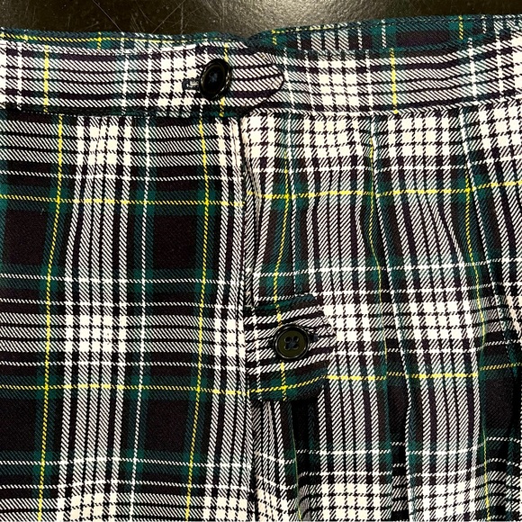 Land’s End Green Plaid Pleated Uniform Skirt - Picture 11 of 12